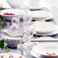 Serwis obiadowo-kawowy dla 12 osób / 83 części dek: C000 Biała MARIA TERESA